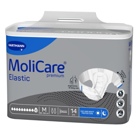 Molicare Premium Slip Elastic 10 gouttes Medium - 4 paquets de 14 protections