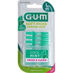 Soft Picks Comfort Flex Cool Mint Large 40 Unités