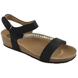 Sandale Sbrilli Nubuck Perles Noir Taille 36 1 Paire