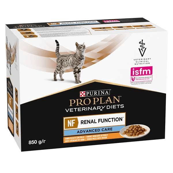 Pro Plan Veterinary Diets Feline NF ST/OX Fonction Rénal Aliment Humide Poulet 10 x 85g