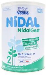 Nestlé Nidal NidalGest 2 Formule Épaissie De 6 Mois à 1 An 800 g - Boîte 800 g