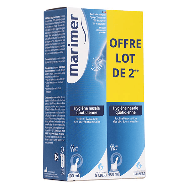 Spray Hygiène nasale isotonique lot 2x100 ml