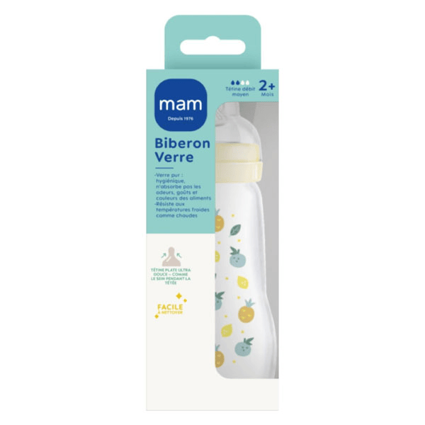 Biberon Verre +2m Fruits 260ml