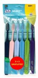 Select 6 Brosses à Dents Soft dont 3 Offertes - Sachet 6 brosses à dents