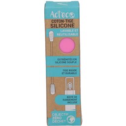 Coton-Tige Réutilisable Silicone Rose