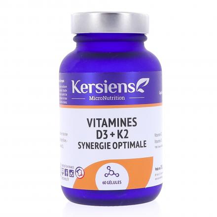 Vitamines D3 + K2 Synergie Optimale 60 gélules