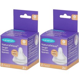 NaturalWave® Lot de 2 tétines péristaltiques débit lent