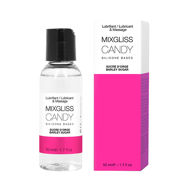 2 en 1 Lubrifiant et Massage Silicone Candy Sucre d'Orge 50ml