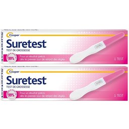 Suretest - Test de grossesse - Pour un résultat précis dès le premier jour de retard des règles - Autotest - Boîte de 1 test