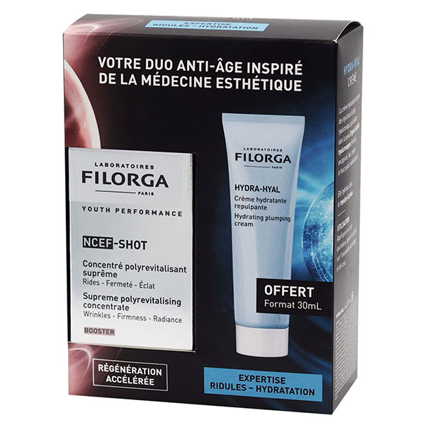 Duo Ncef-Shot Sérum 15ml + Hydra-Hyal Crème 30ml Offerte