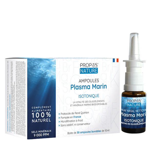 - Eau de mer Isotonique - 30 ampoules et spray 15ml