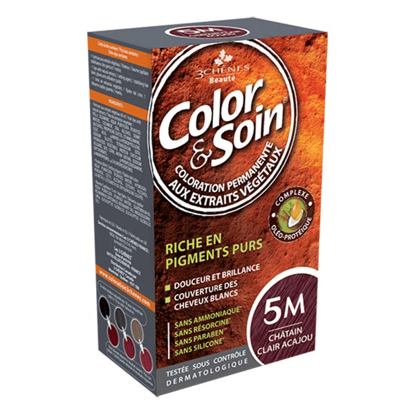 Color & Soin Coloration Permanente N°5M Châtain Clair Acajou
