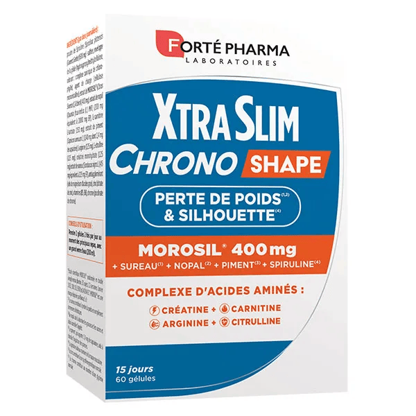 XtraSlim Chrono SHAPE Masse musculaire Morosil 400mg 60 gélules  