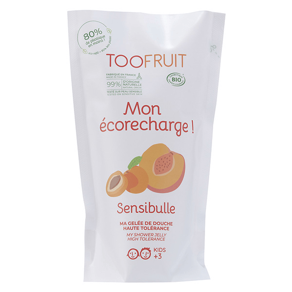 Enfant Corps Sensibulle Écorecharge Gelée de Douche Abricot Pêche Bio 400ml