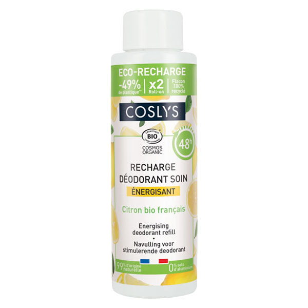 Recharge Déodorant Soin Energisant Citron Bio 100ml