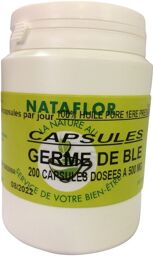 HUILE GERME DE BLE 200 capsules dosées à 500 mg.