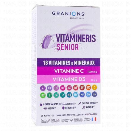 Vitamineris Senior 1000mg 30 comprimés effervescents