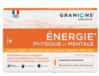 Énergie Physique et Mentale 30 Ampoules - Boîte 30 ampoules