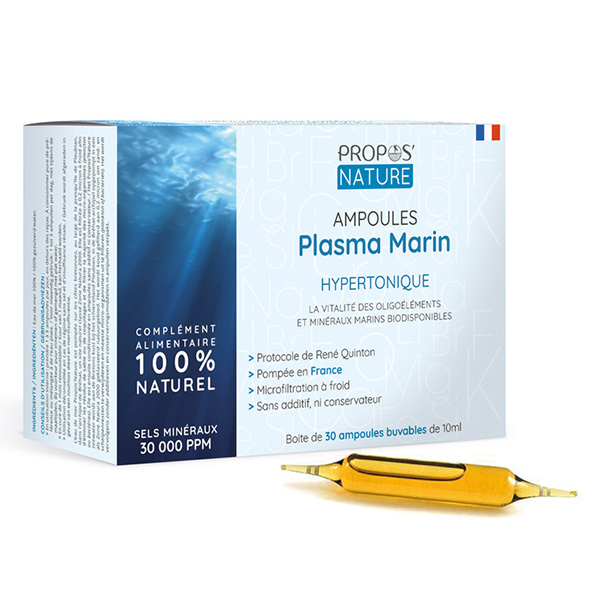 Eau de Mer Hypertonique Plasma Marin Quinton 30 Ampoules