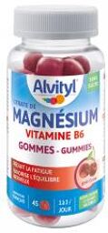 Magnésium Gummies - Vitamine B6 - Dès 12 Ans - Goût Cerise - Pot 45 gommes