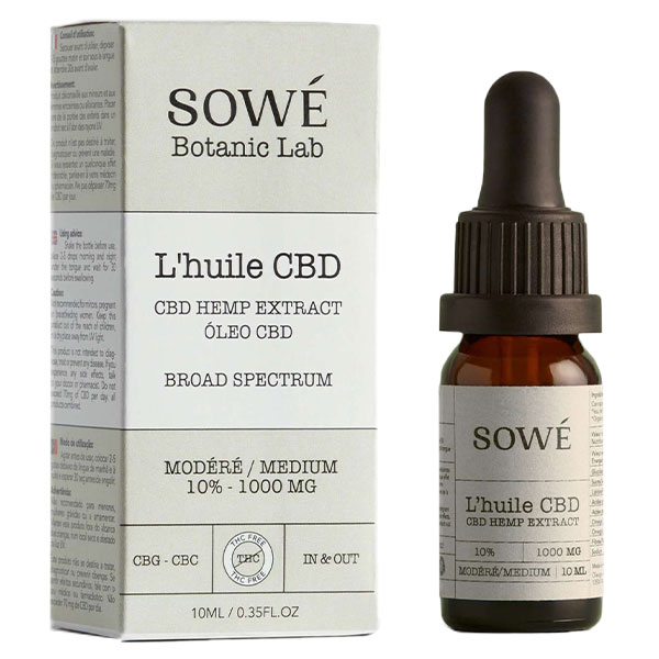 Huile CBD Bio Broad Spectrum Doux 10% 10ml
