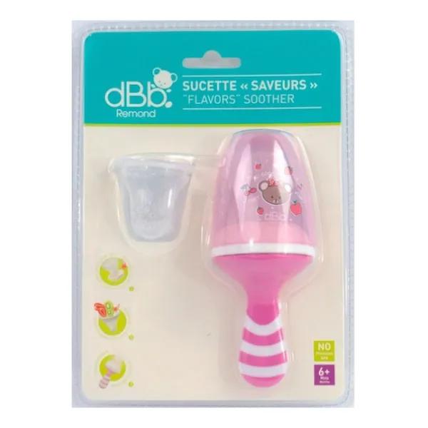 Sucette Saveurs Grignoteuse 2 Tétines en Silicone Coloris Rose