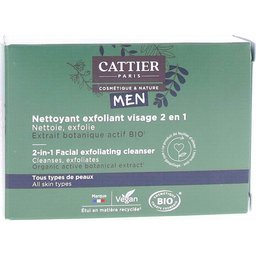 Men Nettoyant Exfoliant Visage 2 En 1 Bio 85g