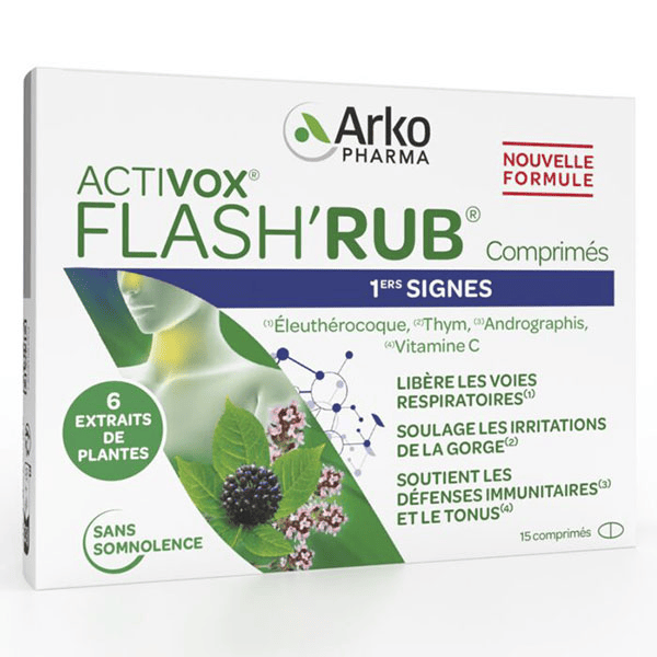 Activox Flash'Rub 15 comprimés