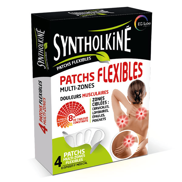 patchs flexibles multizones pour douleurs musculaire - 1 boite de 4 patchs - EG LABO