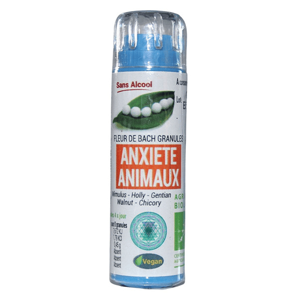 Kosmeo Complexe Fleurs de Bach 0% Alcool Anxieté Animaux Bio - 120 granules