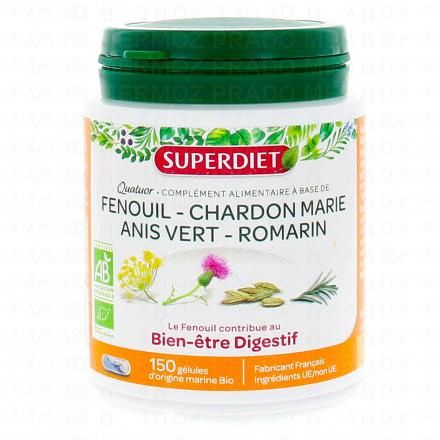 Quatuor digestion bio flacon 150 gélules