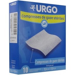 Compresses stériles 7,5x7,5x10cm
