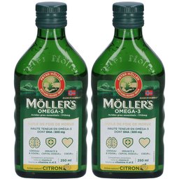 Möller's Omega-3 Huile de Foie de Morue Arôme Citron