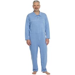 Aide pyjama dynamique avec un jean col bleu Taille L