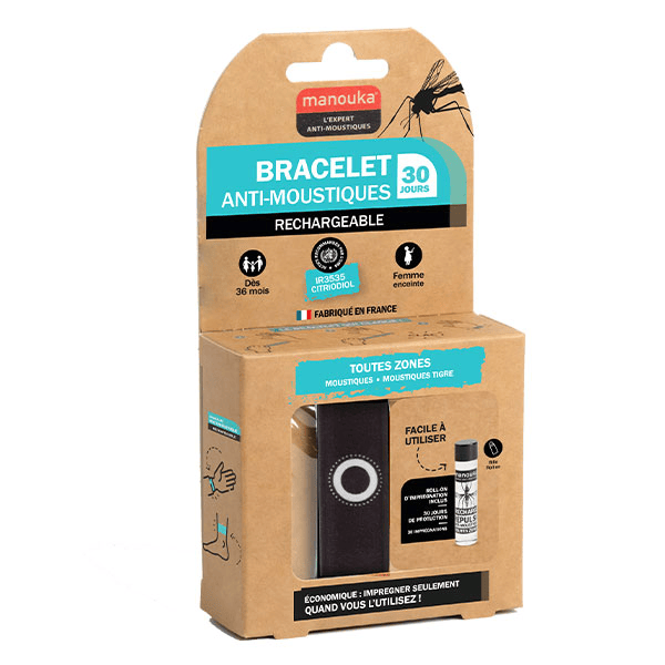 Bracelet Anti-moustiques Adulte - coloris noir