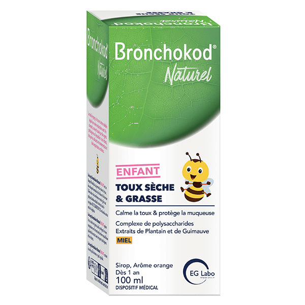 enfant Toux sèche & grasse-Goût orange-Flacon 100 ml