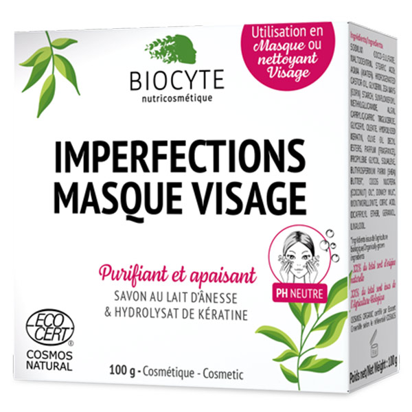 Savon Solide Imperfections Masque Visage Bio 100g