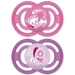 Sucette Perfect 6+ mois Silicone Boîte de Stérilisation x2 (Modéle Fille ou Garçon)
