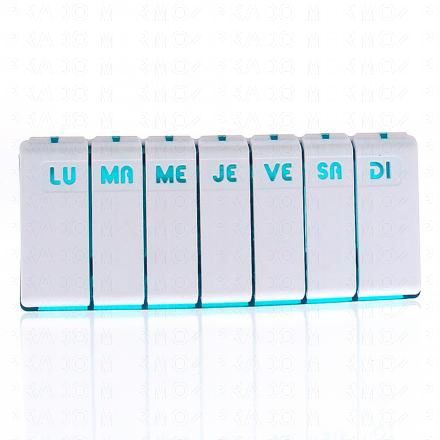 Piluliers semainier tempo 7j turquoise