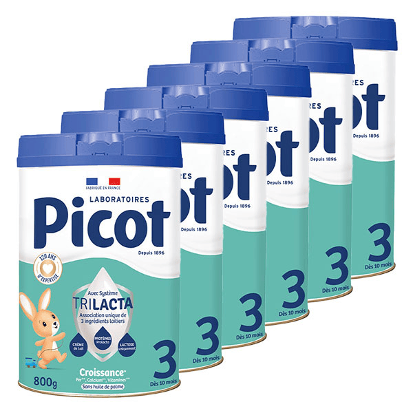Croissance Nature Lait infantile 3ème Age 800g - Lot de 6