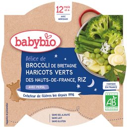 Délice DE Brocoli DE Bretagne Haricots Verts DES Hauts-De-France RIZ AU Persil dès 12 mois