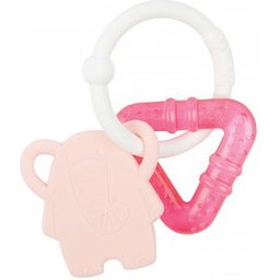 Mordedor Frio Silicone Elefante Rosa 1ud