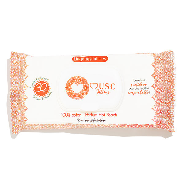Hot Peach - La charmeuse Lingettes intimes - 30 unités