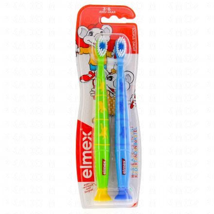 Brosse à dents souple enfant 3 à 6 ans lot de 2