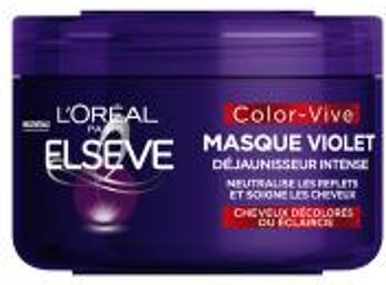 Elseve Color Vive Masque Violet Déjaunisseur Intense 250 ml - Pot 250 ml
