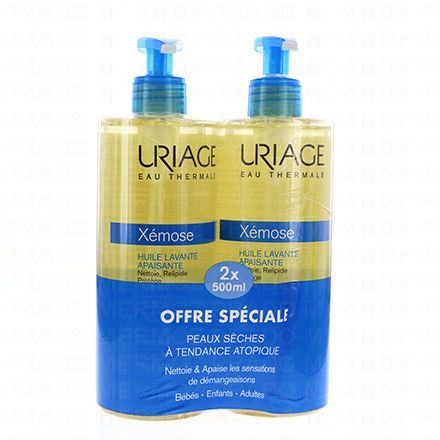 Xémose Huile nettoyante apaisante lot de 2*500ml