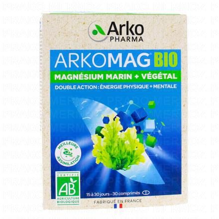 Arkomag - Magnésium marin et végétal bio x30 comprimés