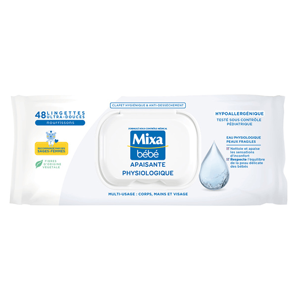 Lingettes Bébé Apaisantes Physiologiques x48