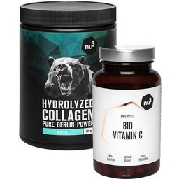 Hydrolysat de collagène organique + Premium Vitamine C organique