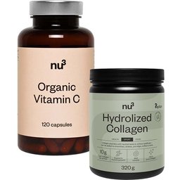 Hydrolysat de collagène organique + Premium Vitamine C organique